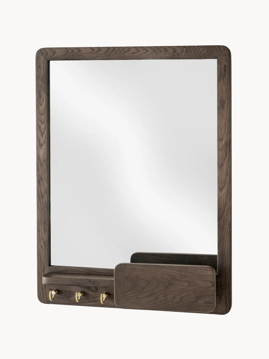 Inverness oak wall mirror