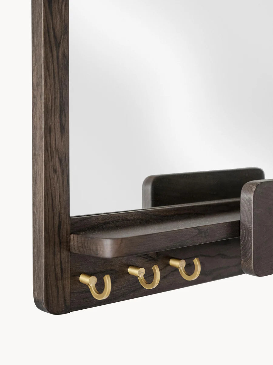 Inverness oak wall mirror