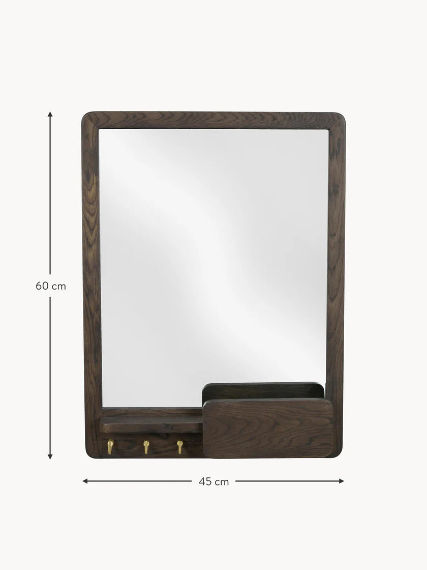 Inverness oak wall mirror