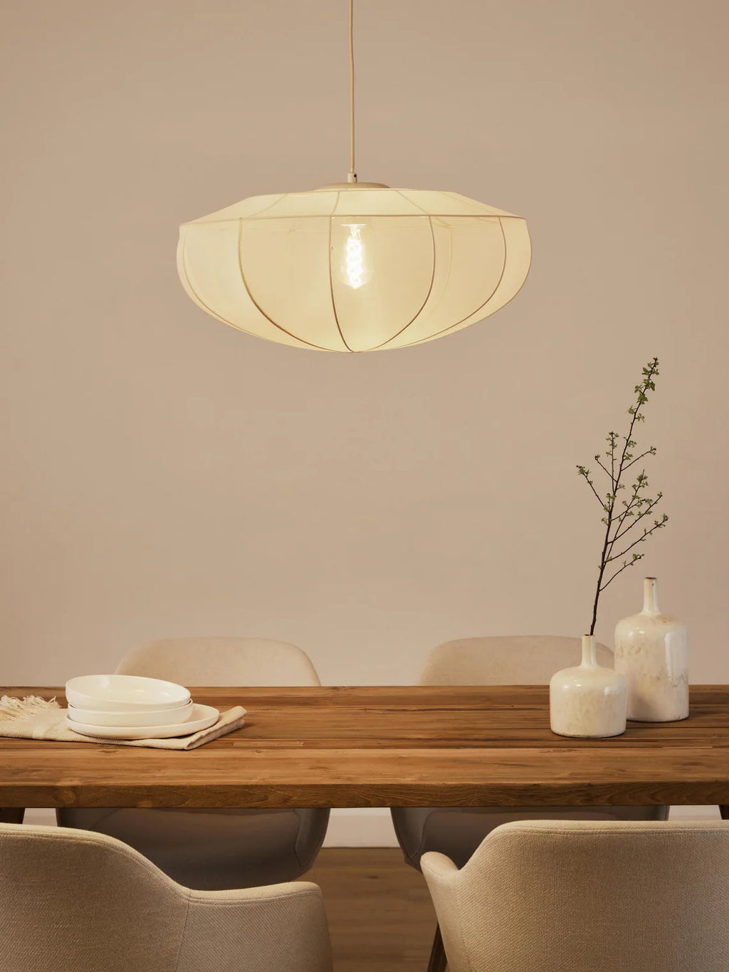 Beautiful tulle pendant light