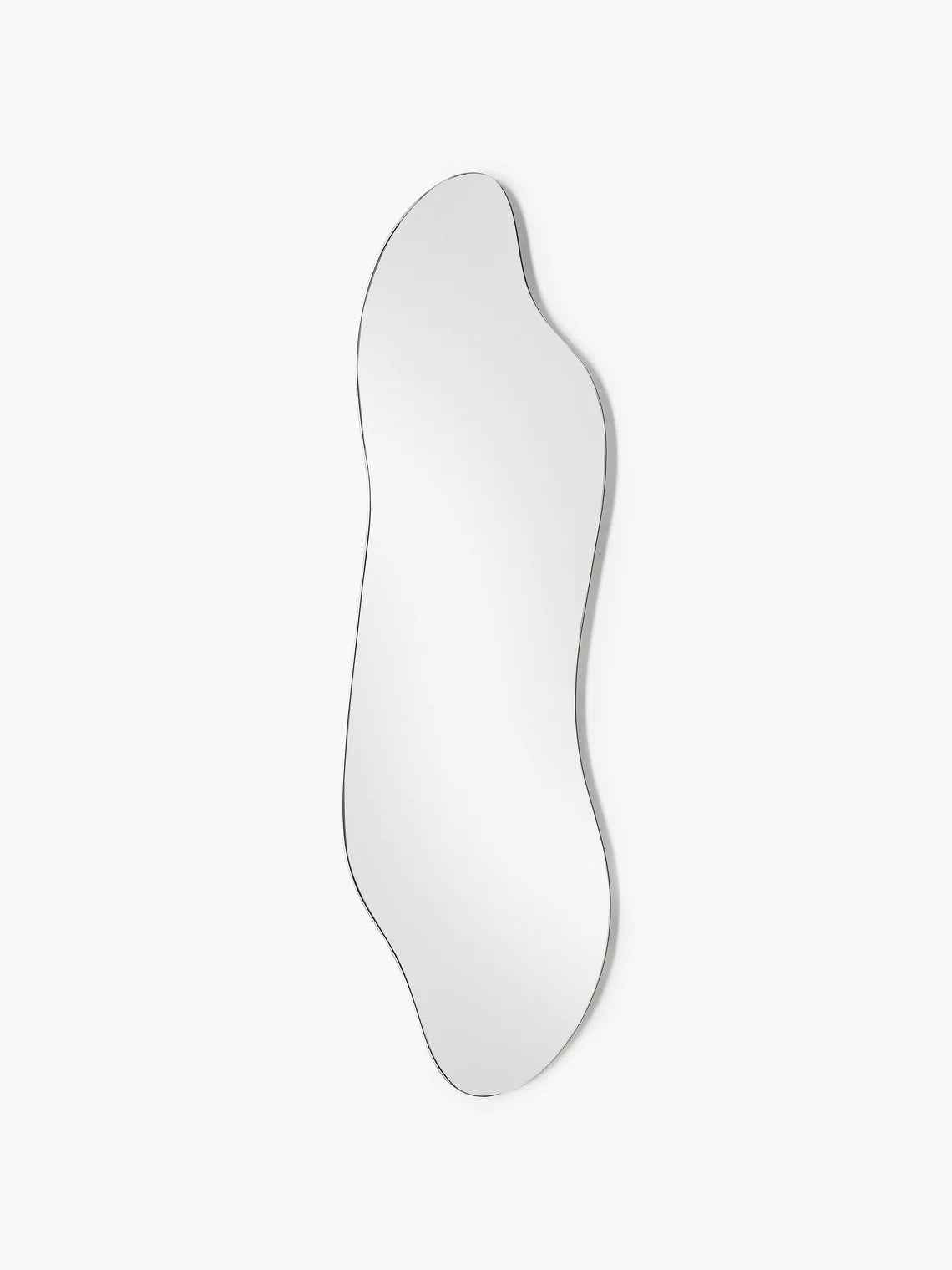 Lia frameless organic-shaped wall mirror